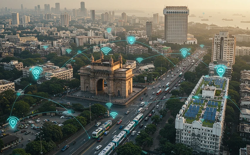 Integration of smart city solutions in Mumbai's redevelopment.