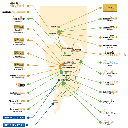 Sunteck Project Map