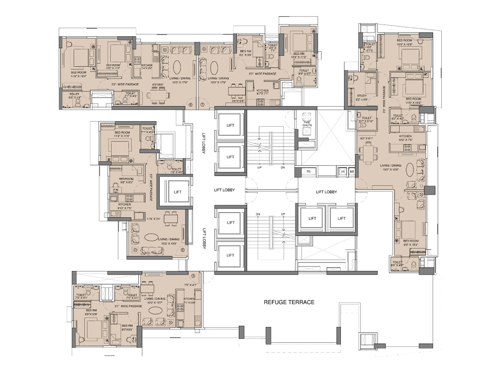 1st & 2nd Avenue Floor Plan