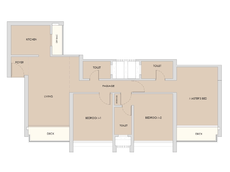 3BHK Type 1A