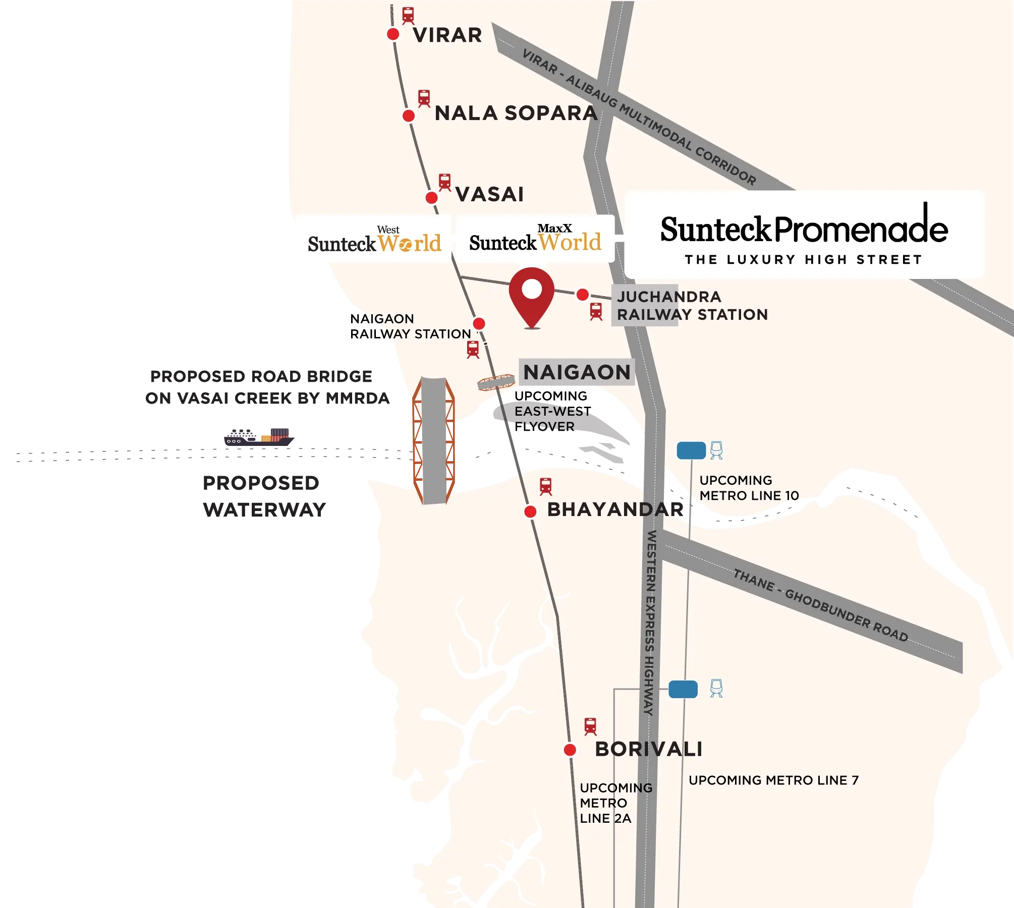 Sunteck Prommenade location Map