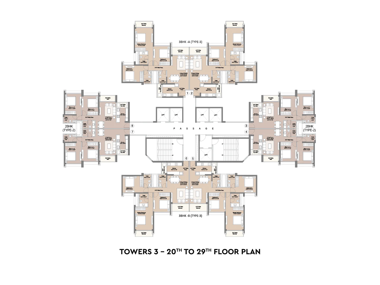 20th To 29th Floor Plan